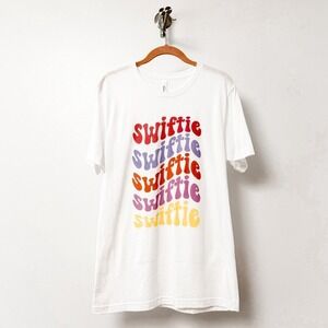 Taylor Swiftie Rainbow Spring Graphic Unisex Concert Casual T Shirt White